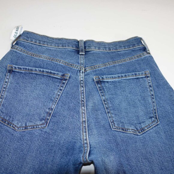 Old Navy Women's Extra High Rise Curvy Straight Jeans Size 8 Petite NWT Blue 8P - Picture 8 of 8
